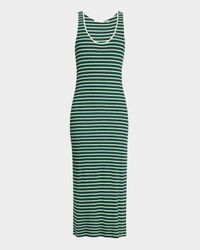 Everest Stripe Scoop-Neck Midi Dress