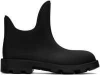 Burberry Bottes basses Marsh noires en caoutchouc