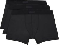 SKIMS Three-Pack Black SKIMS Cotton 3 Boxer Briefs