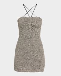 Rois Loopback Cotton Mini Dress