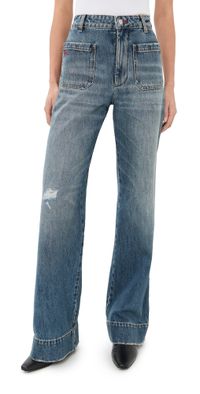 Victoria Beckham Alina Jeans Worn Blue Wash 30