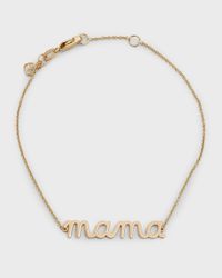 14k Gold Mama Script Bracelet