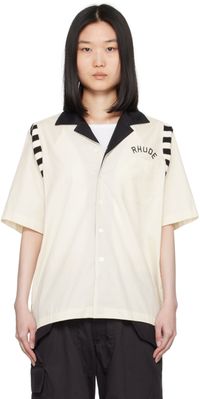 Rhude Off-White & Black Chamonix Alpine Shirt