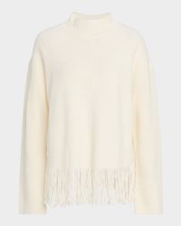 Lise Fringe Mock-Neck Sweater
