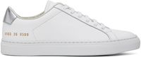 Common Projects White & Silver Retro Classic Sneakers
