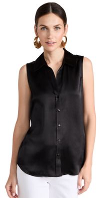 L'AGENCE Emmy Sleeveless Blouse Black S