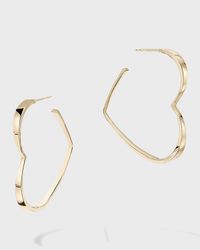 Small Graduating Heart Hoop Earrings