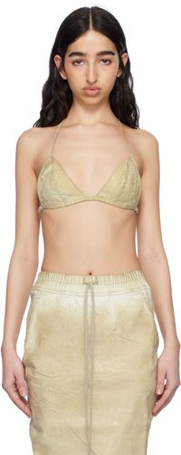 Rick Owens DRKSHDW Beige Hollywood Overdyed Denim Bra