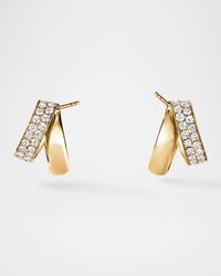 Inside/Out 18K Yellow Gold Spiral Diamond Earrings