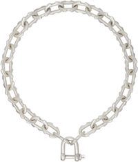 Parts of Four Silver Charm Chain Extra Small Deco Links Choker