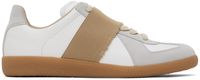 Maison Margiela White & Gray Replica Elastic Band Sneakers