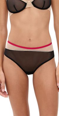 Only Hearts Whisper Colorblock Briefs Black/Buff S