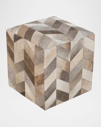 Appalachian Hair on Hide Pouf