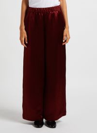 Max Mara Leisure - Pantalon large satiné - Taille 42 - Rouge