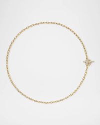 Madison Chain Necklace with Diamonds in 18K Gold, 3mm, 16"L