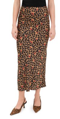 Never Fully Dressed Cherry Leopard Dorris Skirt Brown 8