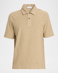Men's Cotton Jacquard Gancini Monogram Polo Shirt