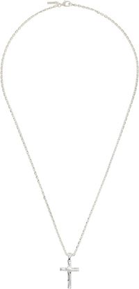 Emanuele Bicocchi SSENSE Exclusive Silver Polished Cross Necklace