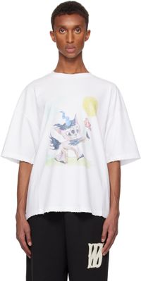 We11done White Monster Pony T-shirt