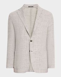 Men's Basketweave Single-Breasted Sport Coat
