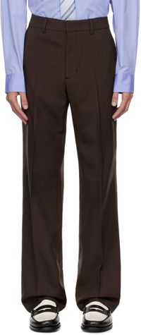 AMI Paris Pantalon droit brun