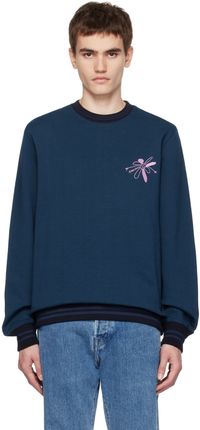 PS by Paul Smith Pull molletonné bleu marine à image brodée