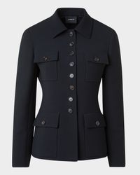 Delia Single-Breasted Wool Double-Face Jacket
