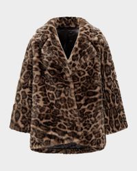 Fur-Free Leopard Faux Mink Coat