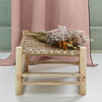 Madura - Rideau à galon fronceur - Taille 350x280 - Rose