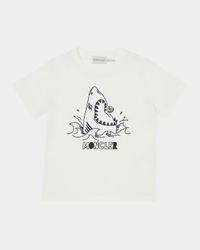 Boy's Shark Eating Logo Short-Sleeve T-Shirt, Size 12-14