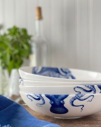 Blue Lucy Coupe Soup Bowl, Set of 4