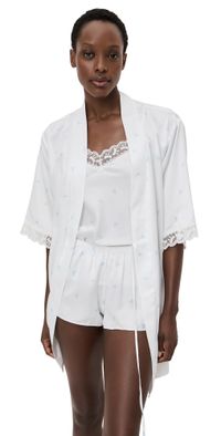 Flora Nikrooz Sabrina 3 Piece Pajama Set Ivory L