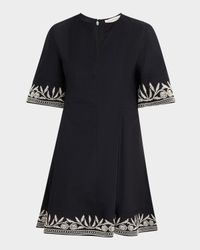 Mary Embroidered Organic Cotton Mini Dress
