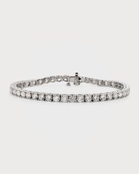 18K White Gold Diamond Line Bracelet, 8.55tcw, 7"L