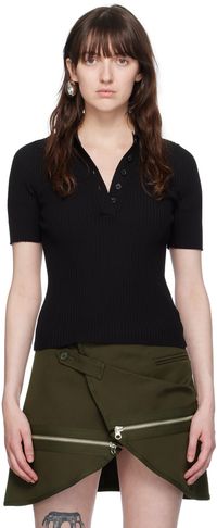 Courrèges Black Signature Polo