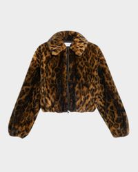 Esme Leopard Faux Fur Jacket