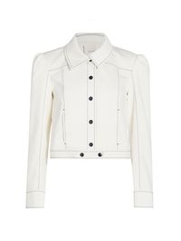 Women's Ciara Topstitched Jacket - White Navy - Size XL