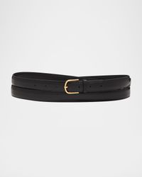 Black Slim Trouser Leather Belt