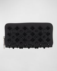 Panettone Wallet in Leather with Loubinthesky Spikes
