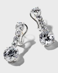 Large Graduating Cubic Zirconia Earrings