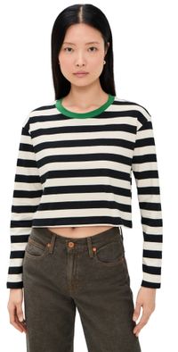 State & Lake Cricket Striped Tee Red/Ivory XL