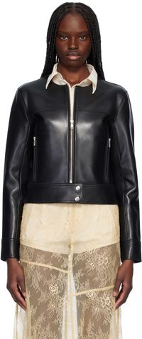 Stand Studio Black Cassie Leather Jacket