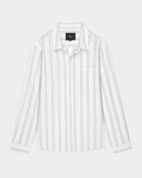Men's Clyde Double-Stripe Casual Button-Down Shirt