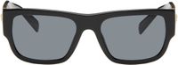 Versace Lunettes de soleil noires à ferrures à logo Medusa