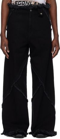 EGONlab Black Argyle Jeans