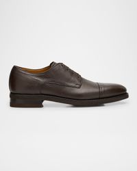 Men's Scrivas Leather Cap-Toe Derby Shoes