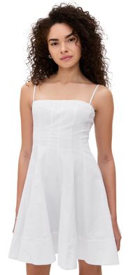 STAUD Wylie Mini Dress White 8