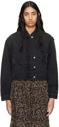 Isabel Marant Etoile Black Julie Denim Jacket