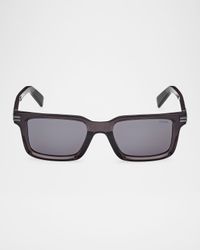Men's Rectangle Acetate Sunglasses