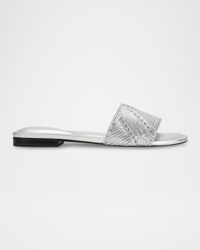 Murphy Metallic Woven Flat Slide Sandals